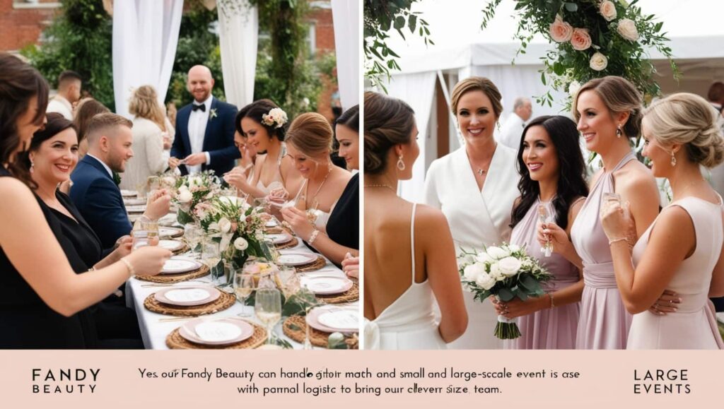 Can Fandy Beauty handle both small and large-scale events?