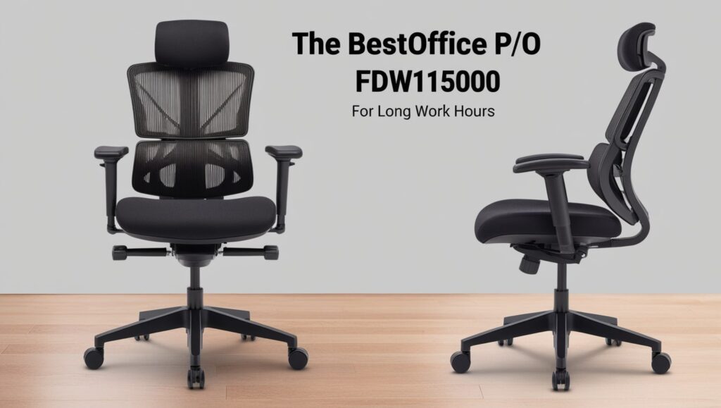 Can the BestOffice PO FDW11500 support long work hours comfortably?