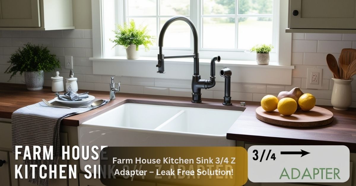 Farm House Kitchen Sink 3/4 Z Adapter – Leak Free Solution!