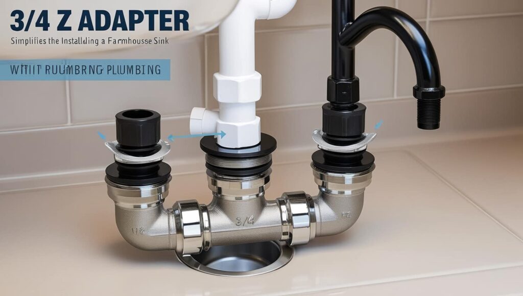 How Does A 34 Z Adapter Improve Farmhouse Sink Installation?