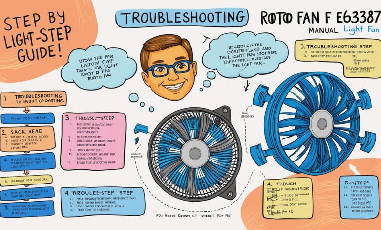 How does the manual guide in troubleshooting the Light Fan Roto F E6387?