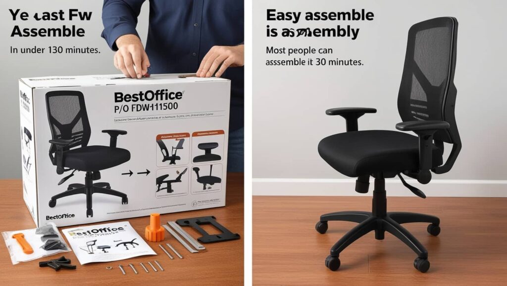 Is the BestOffice PO FDW11500 easy to assemble?