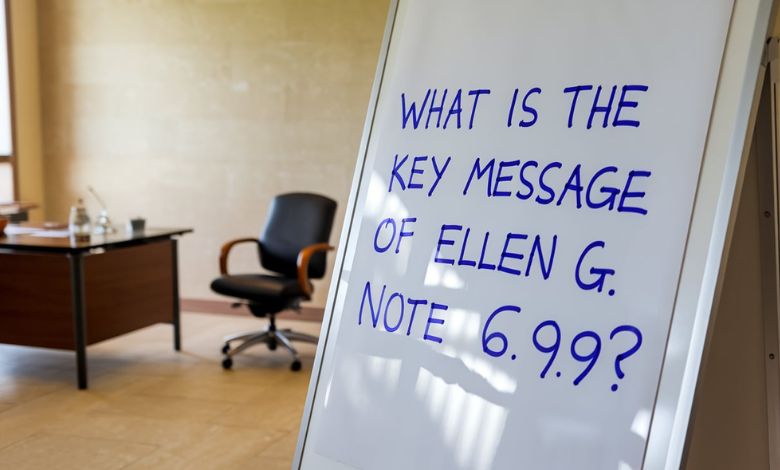 What is the key message of Ellen G. White Note 6.99?